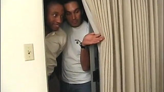 Black and white far milf threesome pussy fucking