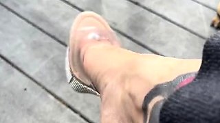 Amateur Foot Fetish Girlfriend Sucks and gives a Footjob