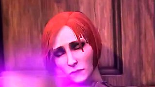 Hot 3D redhead licking a pussy while getting fucked