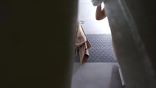Nude woman in shower butt nakedy
