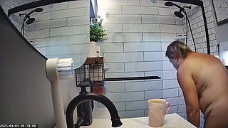 Found Hidden Cam Footage of My Mom Mrs. Joanne Tanner the Real Public Schoolteacher in the Shower on my Dad's Computer 7