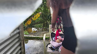 Sexy Latinas in Beach Booth