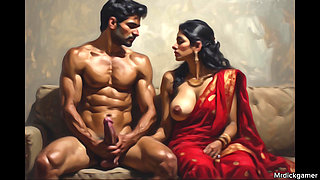 Aunty with collage boy, cheating aunty not satisfied by her husband