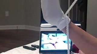 Hot Mature Granny Masturbates While Hubby Watches Strokes His Cock