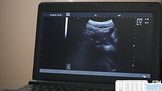 Petite twink anaylized on ultra sound at doctor infirmary