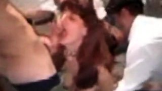 Blonde Milf Aldonze C Gangbanged in Lingerie