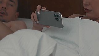 Step Mom Shares Bed with Step Son and Catches Him Jerking to Porn-will She Join or Just Watch?!