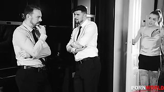 Horny Rich Bitch Eden Ivy DP’d by Her Stud Body Guards GP2294