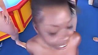 Simone West - Ebony Gets A Bunch Of Cocks