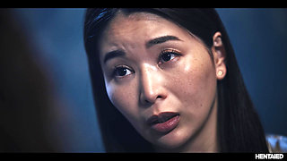 3d Anime Horror Live Action - Asian Rikako Katayama Girl Gets Creampied by Leana Lovings Monster Cock