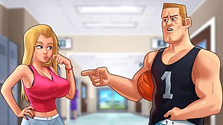 Naughty cartoon escapades with Asian aunty and wild monster action