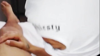 Little stepsister giving a good cock sucking