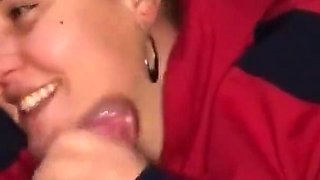 Step-sister, 18, Takes a Big Load of Cum in Her Mouth