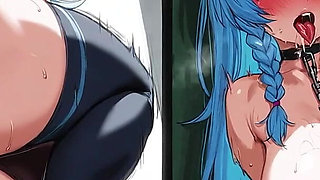 Ai-hentai Fantasy: Horny Sluts Hard-fucked & Cum-bathed in Bukkake Orgy