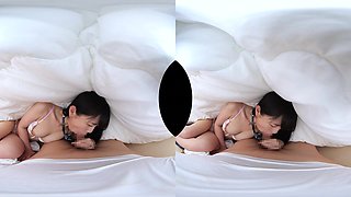 Glamour teen coquette exciting VR video