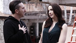 Interracial fucking ends with a creampie for pale Chanel Preston