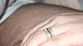 Step mom hand slip on step son small dick