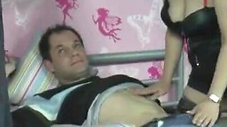 Big boobs blonde milf big dick sucking threesome in the bedroom