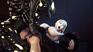 Unknown Planet 9 - Busty Samus Aran gets her pussy tore open by a big alien monster dick