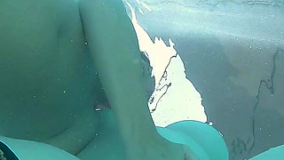Underwater Lesbian Strap on Sex