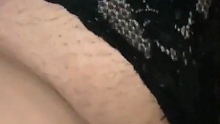 He Lifts His Stepmother's Pajamas and Plays with Her Fat Vaginal Lips