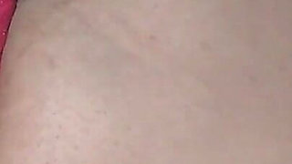 Fishnet Bodysuit & Big Black Dildo Anal Play