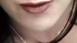 Brunette babe smoking masturbating on cam