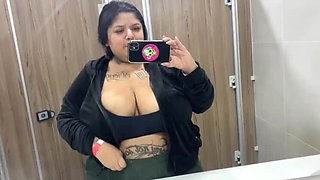 Sexy Latina Mary Jhuana Gets Naked at Fast Food Joint - Public Outdoor Fuck