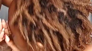 Big Tits Big Ass Perfect Booty Pretty Black Girl Blowjob and Backshots on Her Big Black Cock