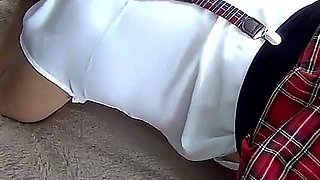 College girl forgot to wear panties under pantyhose (part 1)