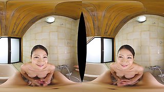 Hot Japanese MILF VR horny sex