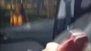 Brazilian Babe Fanny Squirting Intense Orgasm at Bus Stop - Car Fetish HD