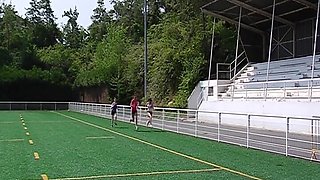 Busty French Babe Riding Cock After Practise