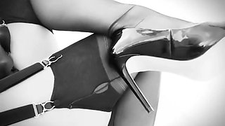 Black and White Artistic Stockings