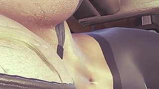 Intimate Fitness Trainer Caresses - Sensual Pussy Licking & Fingering Makes Hot Big Tits Trainer Cum Hard in 3D Hentai