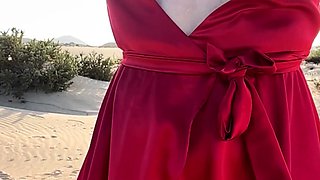 Busty brunette solo masturbation