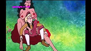 Vintage Cartoon Porn: Teen with Big Cock Fucks Older MILF in Uncensored Anime Hentai