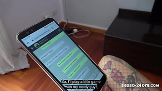 Hot Italian Mature Milf Dominates Young Guy With Words, so that he cums fast