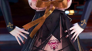 [mmd] 4K Yinyin-bingbing Korean Dance, Lingerie, Erotic Tattoo, Striptease