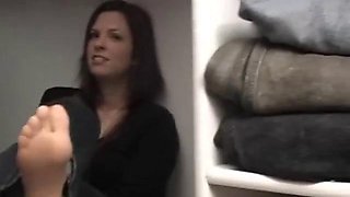 Wife Tries On Different Pairs Of Stockings For Husband: Amateur, Babe  Brunette Porn