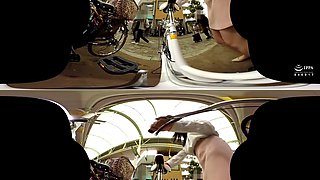 Schoolgirls On Bicycles Upskirt Vr Part 2 - Hidden Camera Voyeur