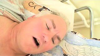 horny Grandpapa is fucked by incredible hot sexy nurse