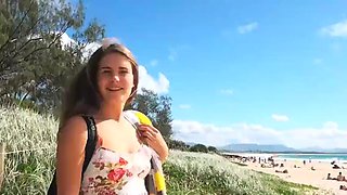 Hairy German goes nude on the beach