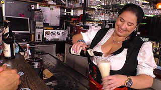 Big Breasted German Waitress Having Fun With The Beerfesten - MatureNL