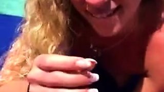 Czech amateur blowjob and fucking POV in public