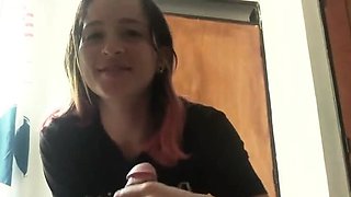 My Blonde Stepsister Catches Me Jerking Off and Makes Me Cum in Her Mouth - Part 1 - Ashleysoy2 Swallows