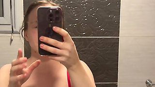 Hot Striptease in the Bathroom