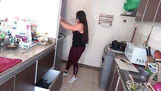 My Whore Stepsister Turns Me on Showing Me Her Tits and Her Huge Cameltoe
