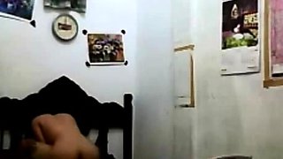 Indonesian Babe Orgasms on Fucking Machine