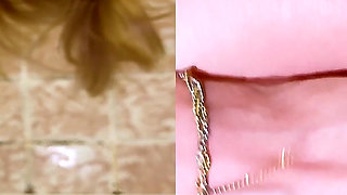 Sperm Drain 6. Blonde Lets Cum Out of Her Ass in Portion. Shower Solo!